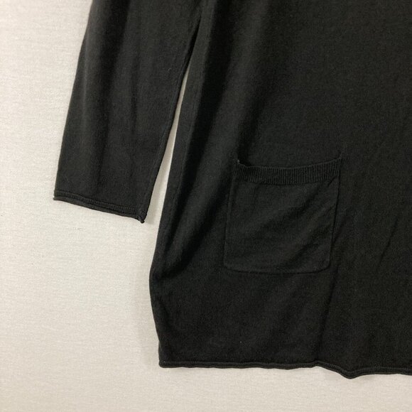 New White House Black Market Black Deep V Neck Light Knit Sweater Tunic XL - Picture 5 of 10